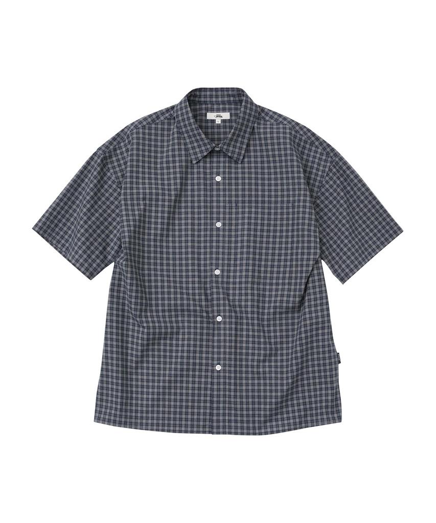 WMC Border Check Half Shirt_Navy