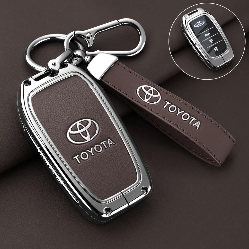 OFWP3 Car Key Case Fob Cover Holder Shell for Toyota CHR Hilux Fortuner Land Cruiser 200 Camry Corolla Crown RAV4 Highland Accessories