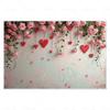 MOON.QG Valentine's Day Decoration Photo Background Candy Shop Teddy Bear Rose Soad Backdrops For Photography Studio Photozone