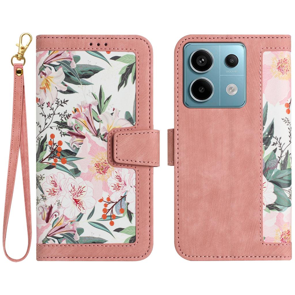 Для Xiaomi Redmi Note 13 Pro 5G/Poco X6 5G Чехол Противоцарапный Чехол для телефона из ПУ кожи с держателем для карт