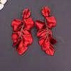 Vintage Red Rose Drop Petals Long Tassel Flower Jewelry Dangle Earrings Stud Earring Accessories