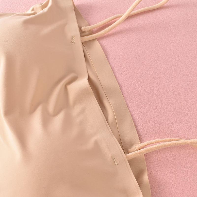 Укороченный топ, женский летний топ на бретельках, сексуальный бюстгальтер, бесшовный ледяной шелк, сексуальные топы без рукавов, черно-белые майки с открытой спиной, камзол