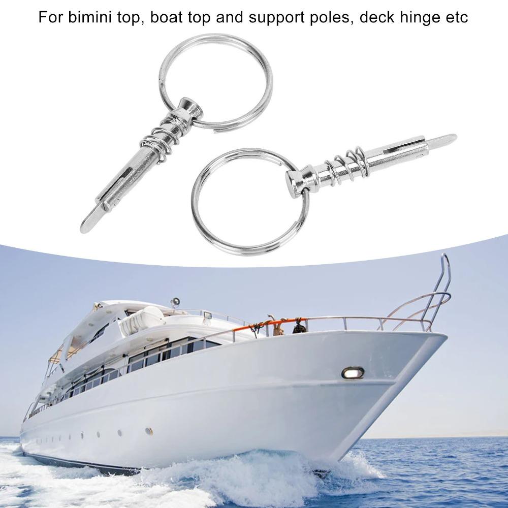 2PCS 316 Stainless Steel Quick Release Pin Corrosion Resistant Bimini Top Pin for Ship Building