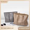 2024 Women's Trendy Commuter Tote: Genuine Leather, Large Capacity, Versatile One-Shoulder Bag