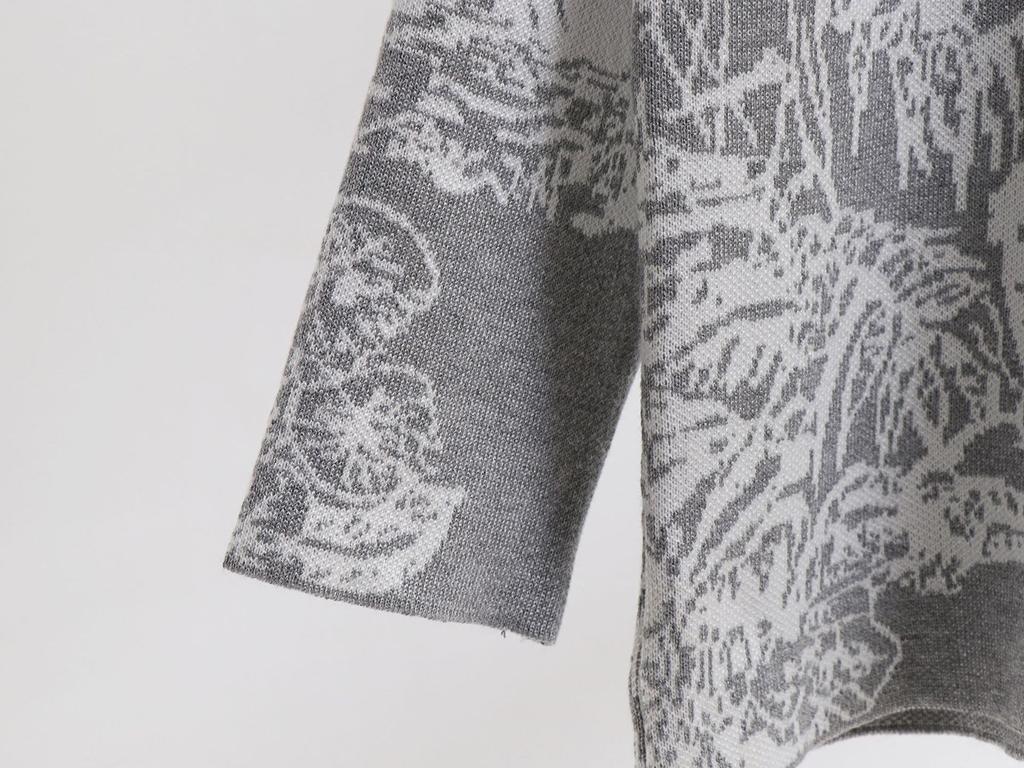 Женский осенне-зимний винтажный парусный джунгли жаккардовый трикотажный комплект из двух частей, широкие брюки, утолщенный теплый свитер, спортивный костюм