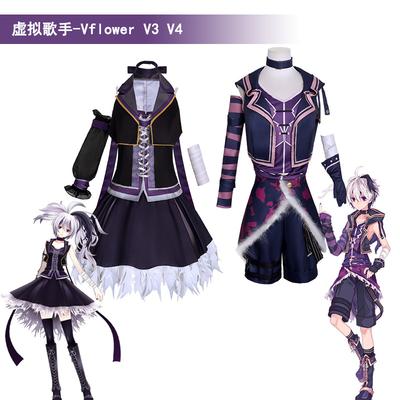 Аниме Vtuber Nijisanji V Flower V3 V4 Костюм для косплея Гиноид Костюм на Хэллоуин для женщины