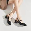 [Same as Shopping Mall] Spring and Summer Baotou Style One Belt Thick Heel Mary Jane Single Sandals