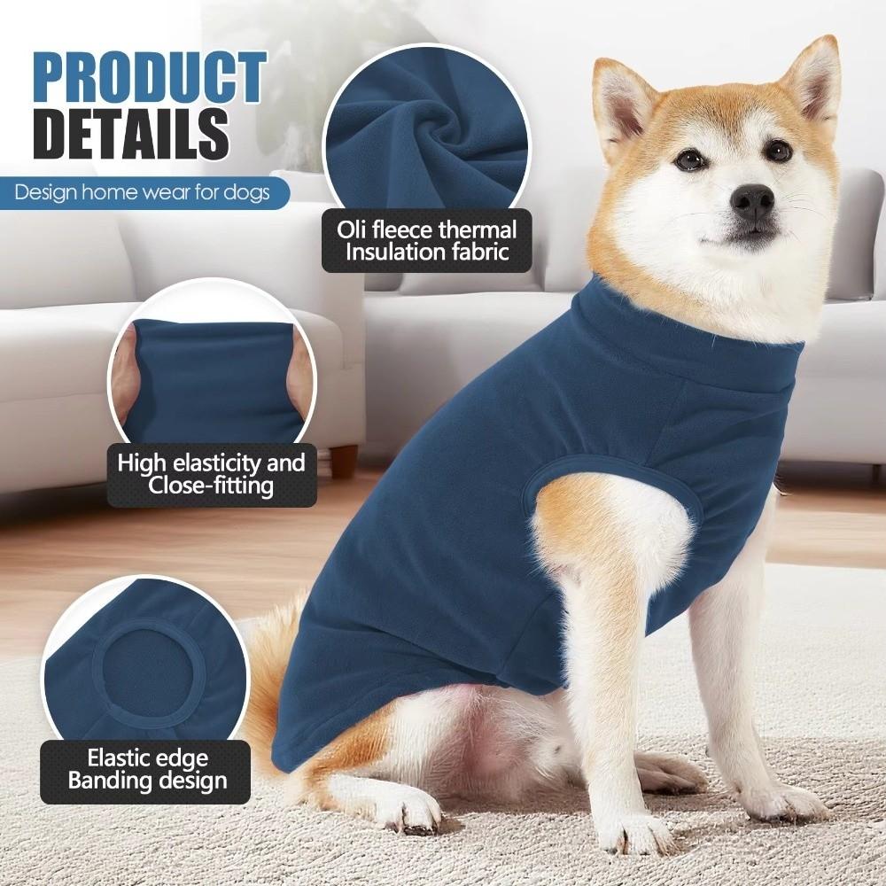 Stretchy Pullover Pet Calming Clothes Fleece Dog Pajamas Lightweight Dog Sweater Vest  Home Indoor