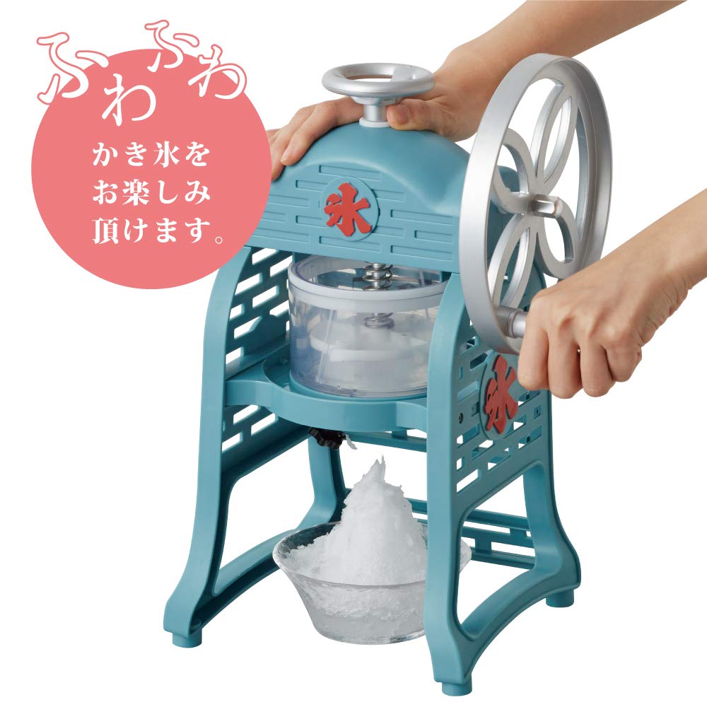 Doshisha Manual Shaved Ice for Home Manual Fluffy Snow Shaved Ice Maker, Blue, Use, Maker, IS-FY-19