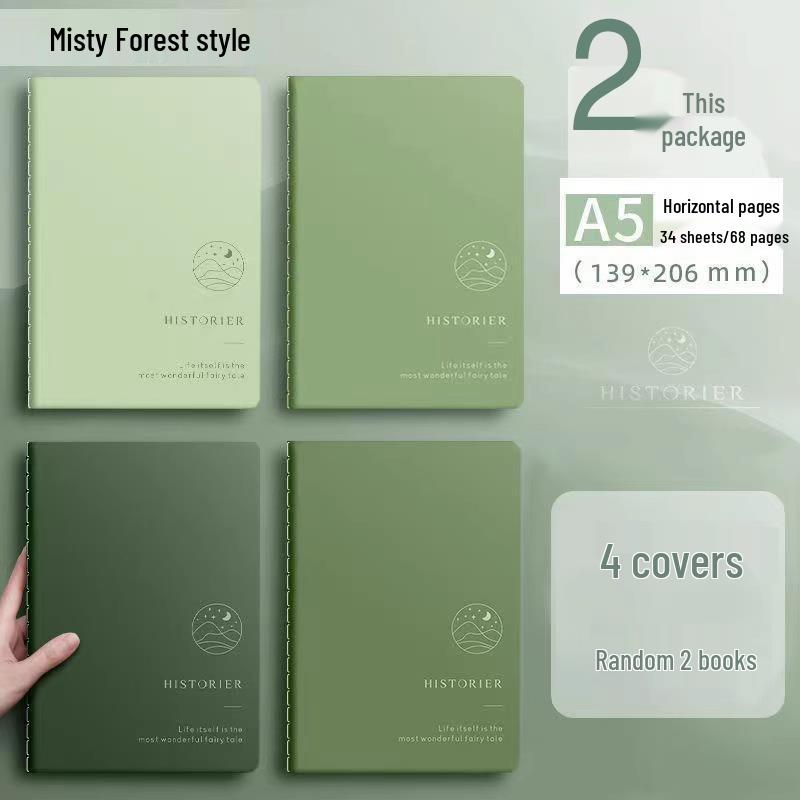 Минималистичный блокнот в мягкой обложке - Большой B5, Утолщенная крафт-бумага, Прошитый A5 для студентов