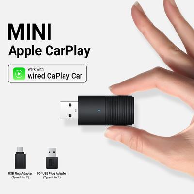 2024 Mini Apple CarPlay беспроводной адаптер Car Play Dongle Bluetooth WiFi быстрое подключение Plug and Play для OEM проводной CarPlay автомобиль новый