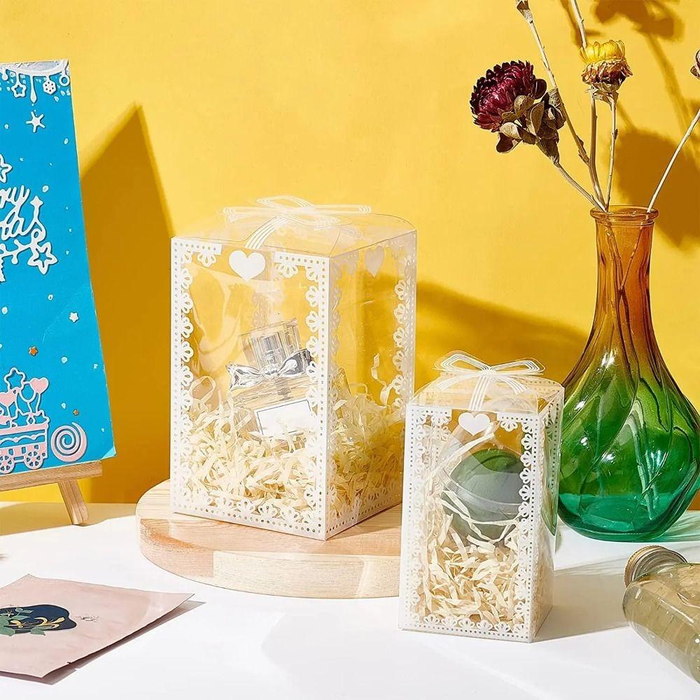 10 шт. Прозрачная ПВХ упаковочная коробка разных размеров Упаковка для шоколада/торта Принадлежности для вечеринки по случаю дня рождения