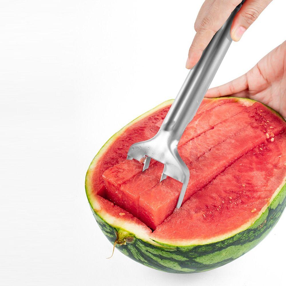 Быстрая резка нержавеющего арбузореза Безопасный ручной резак для арбуза Гаджеты