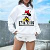 Женская Мужская Толстовка Худи Disney Минни Маус Графический Пуловер Топ Винтажный Мультяшный Повседневный Уличный Стиль Весна Осень Мода Новый