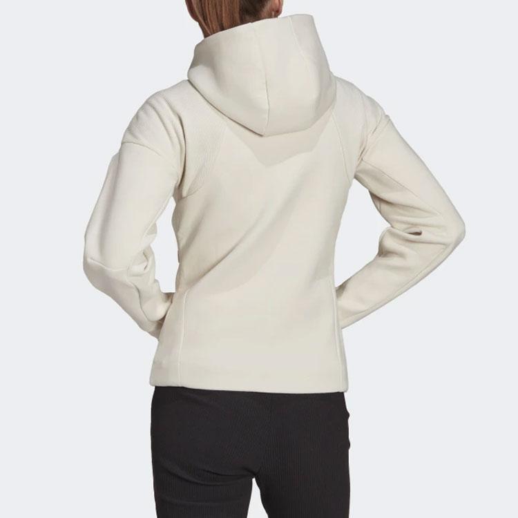 Adidas Женская куртка с капюшоном на молнии W ZNE Fz Logo, цвет желтый, белый H40976