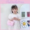 Charming Children's Miniature Pu Leather Handbag Featuring Delightful Pearl Accents