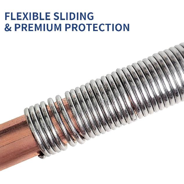 Brake Line Protector 3/16 Inch - 16 Ft Stainless Steel Premium Galvanized Guard Spring - Anti-Corrosion Gravel Shield For Truck, SUV, Off-Road