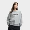 Fila Наследие Панды Вышивка Модный Повседневный Универсальный Пуловер с Круглым Вырезом Женская Толстовка Картье-Серый F51W538201FMG