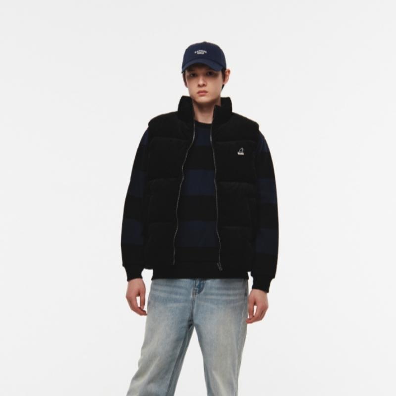 KANGOL Вельветовый стеганый жилет пуховый черный 6143