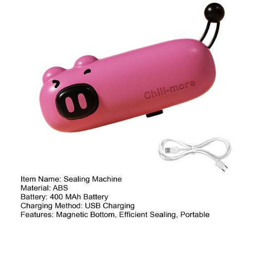 Mini Heat Sealing Machine USB Charging Sealer Food Clip Small Storage Bag Sealer Magnetic Bottom Kitchen Gadgets