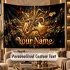 Music General (59) Theme Wall Tapestry Customized With Name Text Personalized Hanging Tapestry For Bedroom Living Room Decor