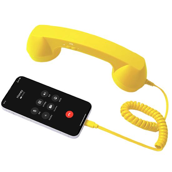 Retro Phone Handset Cellphone Smartphone Receiver Microphone Speaker Universal Old Telephone Handset with Type-C 3.5MM Socket