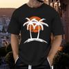 Summer Sunset Graphic 3D Digital Printing Trend Short Sleeved T-shirt
