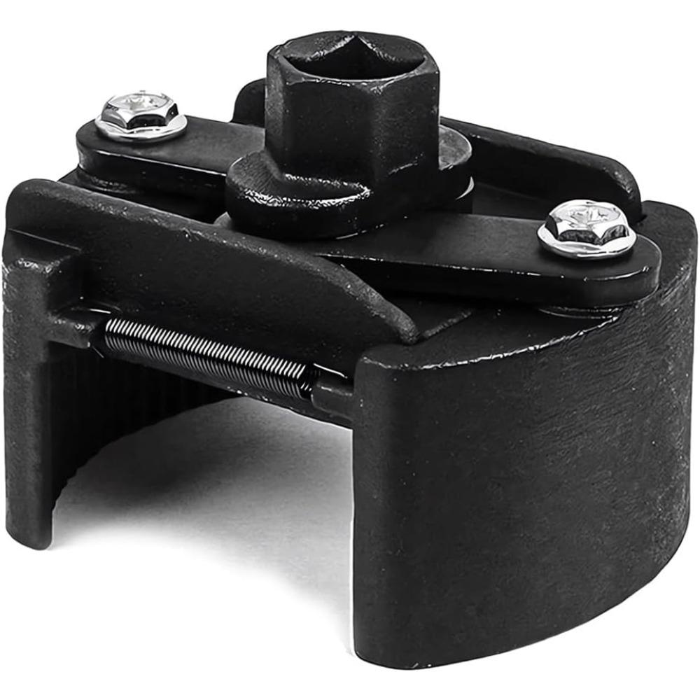 Adjustable 2Jaws Oil Filter Wrench Fuel Filter Remover 1/2'' Drive Cap Style Oil Filter Tool Cast Steel Adjustable Removal Tool