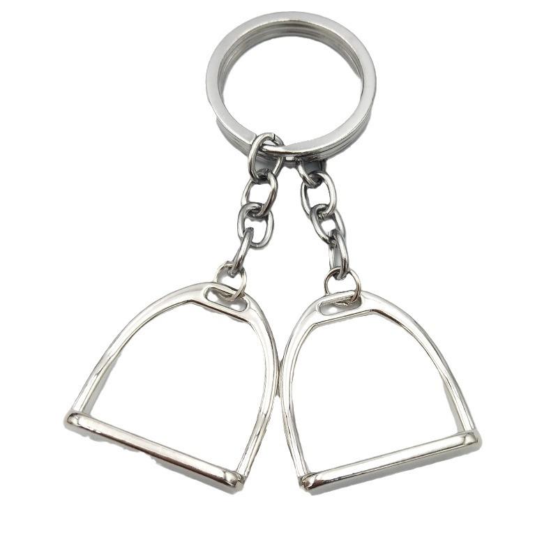 Equestrian Horse Stirrup Keychain Cute Animal Themed Decor Accessory 1Pcs Lightweight for Backpack Pendant Daily Use