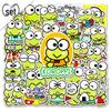53 Keroppi Sanrio Мультяшный Чемодан и Наклейки для Ноутбука