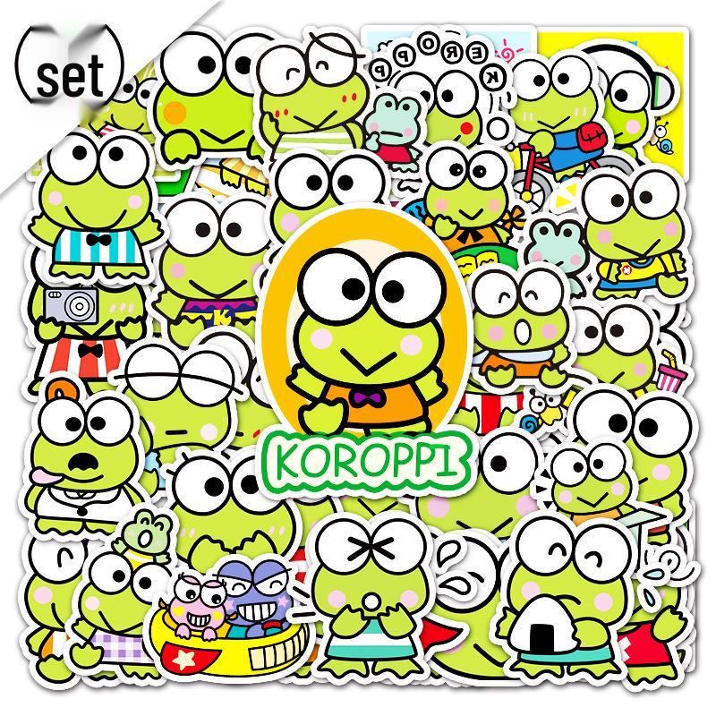 53 Keroppi Sanrio Мультяшный Чемодан и Наклейки для Ноутбука