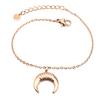 [Q1245] - Rose Gold 'Luna' Steel Designer Bracelet - 15x14 Mm