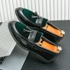 Punk Style Loafers with Tassel Casual Leather Men's Slip On Shoes Comfortable Male Driving Footwear Breathable Man Dress Flats