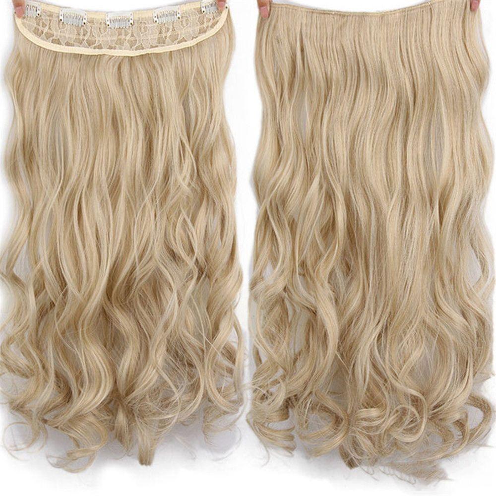 Синтетические волосы на всю голову, одна часть, клипса, вьющиеся волосы, накладные волосы для женщин, леди