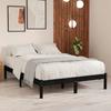 VidaXL Bed Frames Black Solid Pine Wood 200x200 Cm
