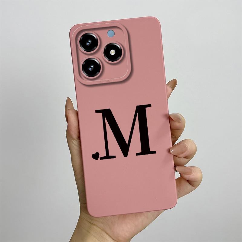 Чехол для телефона Realme C63 C61 Милые буквы Задняя крышка Для Oppo Realme C 61 C 63 Мягкий жидкий силикон Защита камеры Fundas