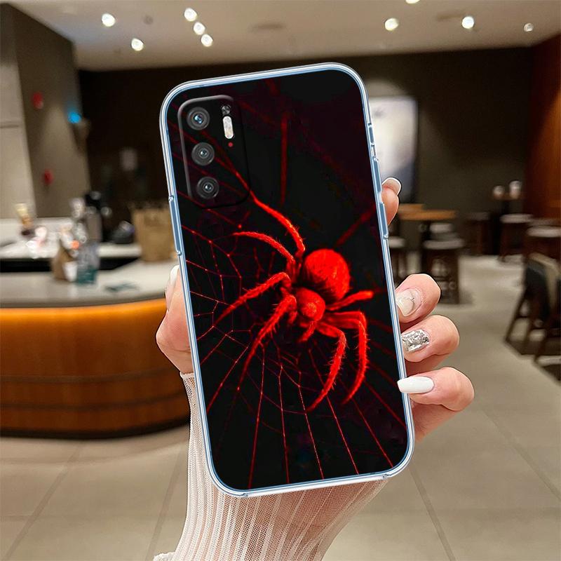 NH40 Spider Transparent Phone Case for LG K22 K30 K40 K40S K41 K42 K50 K50S K51 K51S K52 K61 K62 K71 K92 Q60 Q61 V40 V50 V60