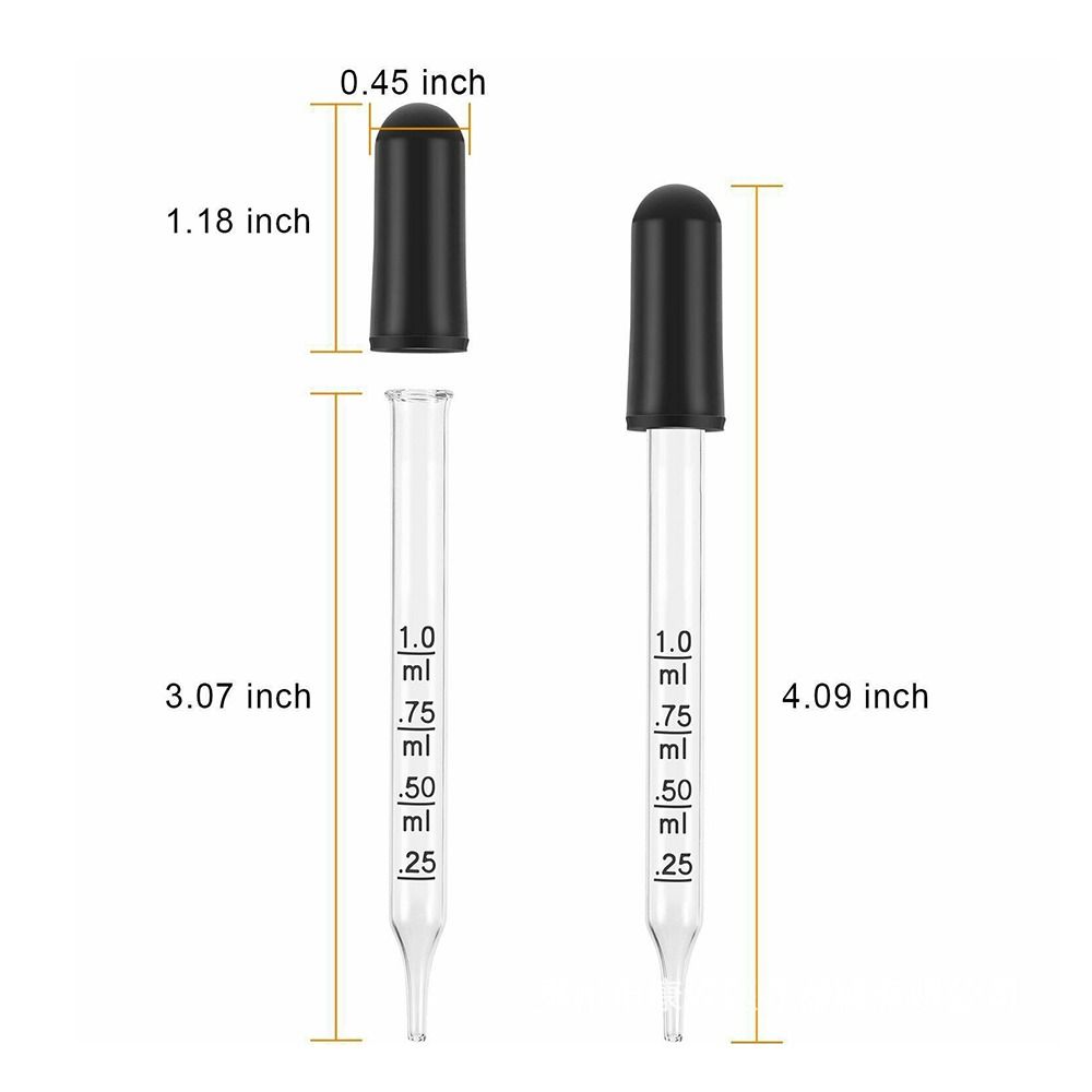 Dropper Transfer Rubber Head Scale Pipette Medicine Dropper Glass Liquid Dropper Scale Dropper