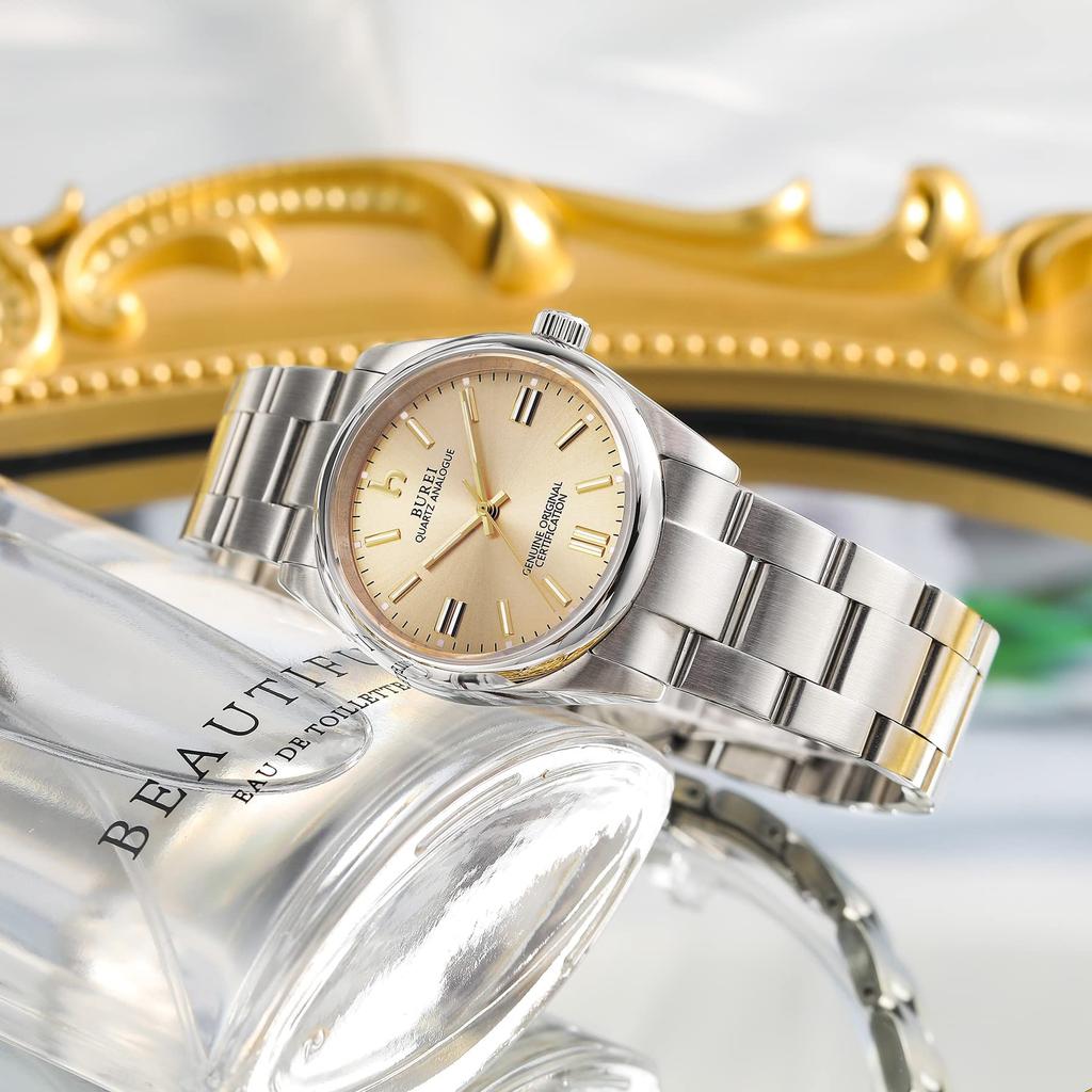 Часы BUREI Популярный бренд кварцевые часы водонепроницаемые аналоговые рейтинг роскошные часы 1 женские женские