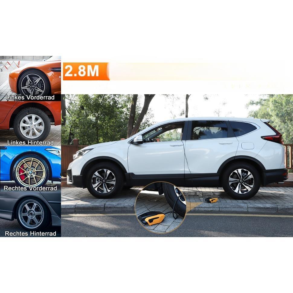 Electric Air Pump, 12V Air Compressor, Portable Compressor with LED Light Inflator Compressor Portable for Car Tires, Bicycle and Others