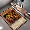 Golden Winged Dragon Card Art Rug Non-slip Rug Suitable for Living Room and Bedroom Sofas.