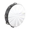 Tambourine Double Row 16 Pairs Metal Jingles Clear Sound Laser Handheld Drum Bell Timbrel 10in