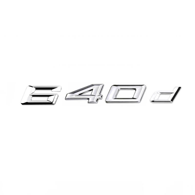 Car 3D ABS Trunk Letters Logo Badge Emblem Styling Decals Sticker For BMW 6 Series 620d 630d 640d E63 E64 F06 F12 F13 G32 tv2