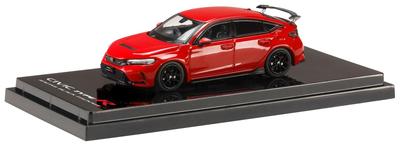 HobbyJAPAN HJ64 Масштаб 1/64 Honda Civic TYPE R (ФЛ5) Пакет RACING BLACK/Оснащен оригинальными дополнительными деталями, Рама красная, Готовая модель (HJ645063R)