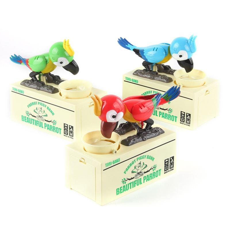 Красивый попугай, копилка для монет, копилка для детей, взрослых, мальчиков, девочек, Рождество, день рождения, Новый год X3UC