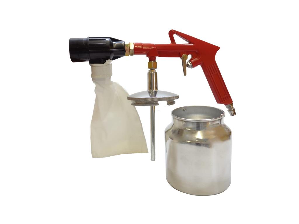 Air Sandblast Gun for Spot Use, Suction Type, No Blast Cabinet Required, Attachment, Sand Included
