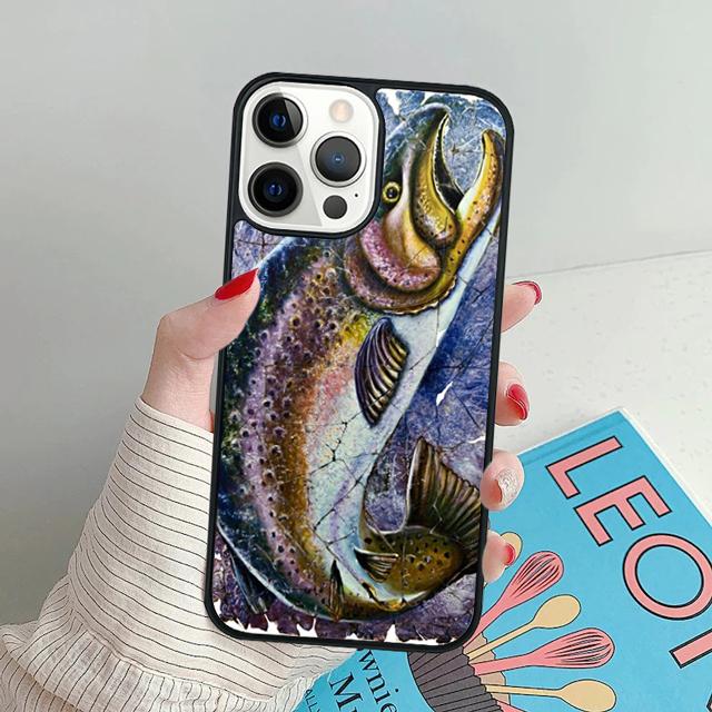 Чехол для телефона с рисунком «Рыбалка на форель» для iPhone 17 Air 16 15 14 Plus Apple 11 12 13 Pro Max coque