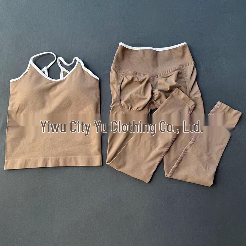 Женский бесшовный спортивный костюм для йоги TEVEO с цветовыми блоками: Быстросохнущая одежда для фитнеса с красивым дизайном спины.