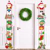Рождественский баннер для подвешивания на дверь Санта-Клаус Снеговик Лось бумажный Куплет Навидад Веселое рождественское украшение Рождественские украшения для дома Ноэль