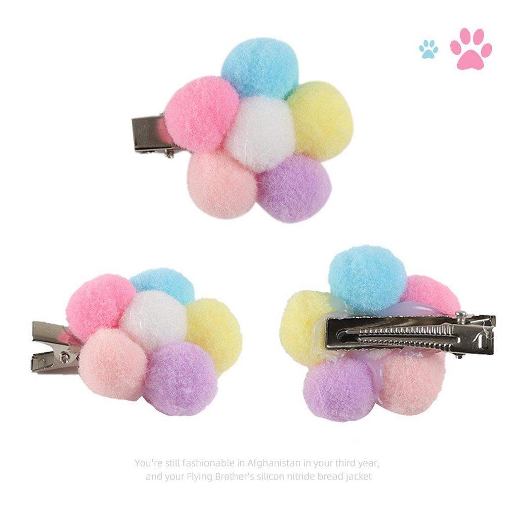 Набор из цветного парика и заколки для волос с цветами для собак - милые аксессуары